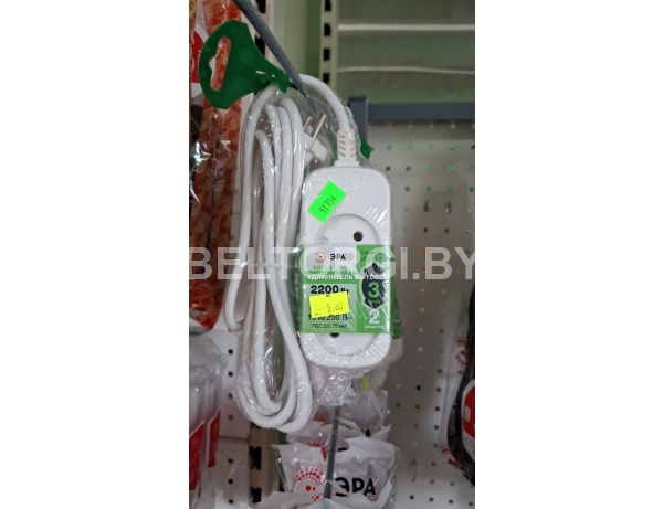 Удлинитель электрический ЭРА UDL-10-230 Greenline 2 розетки без заземления 3м ПВС 2x0.75мм2