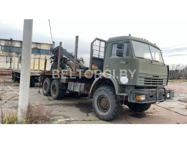 Грузовой специальный сортиментовоз КАMAZ 43118, 2008 г.в., прицеп специальный сортиментовоз МАZ 83781-041, 2005 г.в.