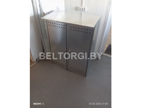 Шкаф для 2 газовых баллонов, оцинкованный