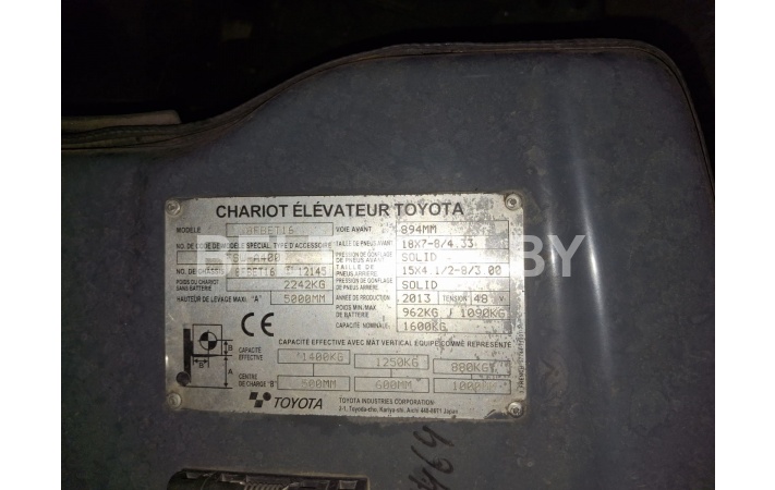 Электропогрузчик TOYOTA 8FBET16, 2013г.в., г/п 1600кг — фото 5